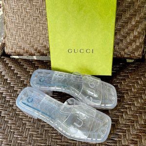 CLEAR GUCCI SLIDES SUMMER 2021 SZ 40